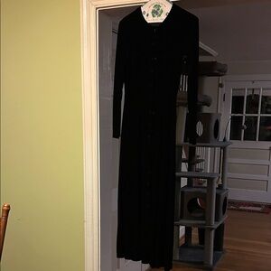 The Territory Ahead Elegant Black Long Sleeve Dress